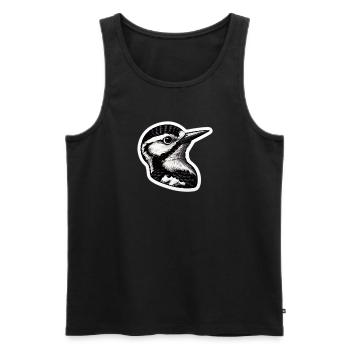 Specht - Männer Premium Bio Tank Top - Schwarz - Vorne - AI Model Male 178 light (178cm)