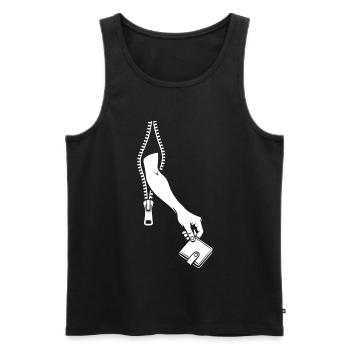 pickpocket - Men's Premium Organic Tank Top - black - Front - Michal (187cm)