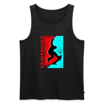 Skateboard Geschenke Skateboardfahrer Outfits - Männer Premium Bio Tank Top - Schwarz - Vorne - Michal (187cm)