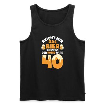 Drôle 40e anniversaire cadeau chemise d’anniversaire - Débardeur bio Premium Homme - noir - Devant - Michal (187cm)
