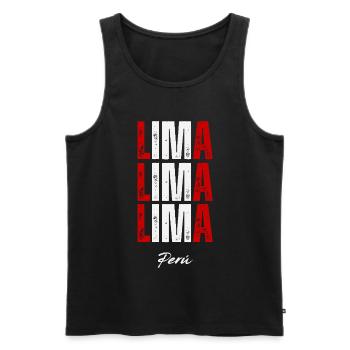Lima, Peru, peruanischer Stolz - Männer Premium Bio Tank Top - Schwarz - Vorne - AI Model Male 178 light (178cm)