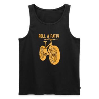 Roll A Fatty Fat Tire Bike Design - Männer Premium Bio Tank Top - Schwarz - Vorne - AI Model Male 178 light (178cm)