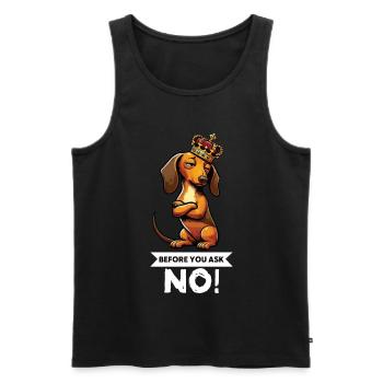 Before You Ask Dachshund Owner Dachshund Owner Dachshund Owner - Men's Premium Organic Tank Top - black - Front - AI Model Male 178 light (178cm)