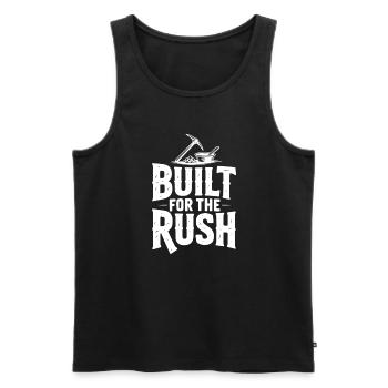 Gebaut für den Rush - Männer Premium Bio Tank Top - Schwarz - Vorne - AI Model Male 178 light (178cm)
