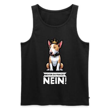 Bevor Du Fragst Miniatur Bullterrier Bully Bullys - Männer Premium Bio Tank Top - Schwarz - Vorne - Michal (187cm)