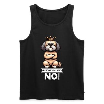 Before You Ask Shih tzu Shih tzus Shih tzu halter - Men's Premium Organic Tank Top - black - Front - AI Model Male 178 light (178cm)