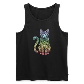 Hauskatze - Männer Premium Bio Tank Top - Schwarz - Vorne - Michal (187cm)