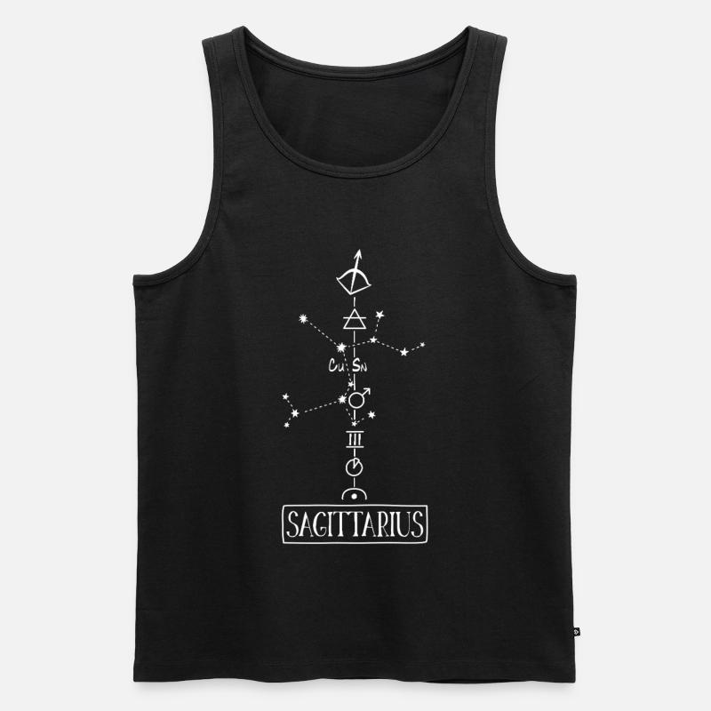 Sagittarius - Schütze Sternzeichen - Männer Premium Bio Tank Top - Schwarz