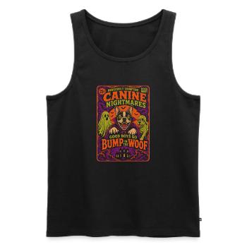 Canine Nightmares Halloween Dog - Men's Premium Organic Tank Top - black - Front - Michal (187cm)