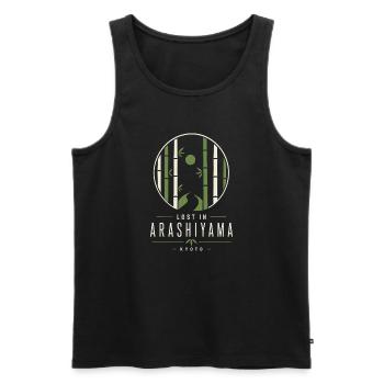 Arashiyama Bambusnacht Kyoto - Männer Premium Bio Tank Top - Schwarz - Vorne - AI Model Male 178 light (178cm)