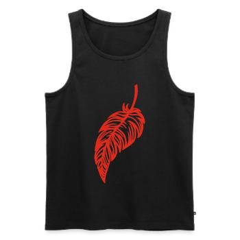 La plume rouge - Débardeur bio Premium Homme - noir - Devant - Michal (187cm)
