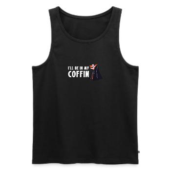 Ill Be In My Coffin Vampir Sarg Shirt - Männer Premium Bio Tank Top - Schwarz - Vorne - AI Model Male 178 light (178cm)