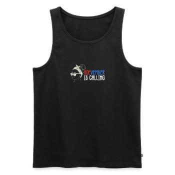 Roevember Is Calling Shirt Gift - Men's Premium Organic Tank Top - black - Front - Michal (187cm)