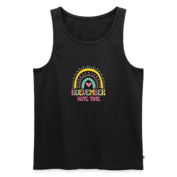 Roevember Vote Time Shirt Gift - Men's Premium Organic Tank Top - black - Front - Michal (187cm)