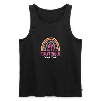 Roevember Vote Time Shirt Geschenk - Männer Premium Bio Tank Top - Schwarz - Vorne - AI Model Male 178 light (178cm)
