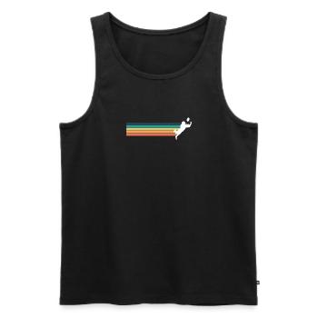 Vintage Retro Wild Receiver Shirt Geschenk - Männer Premium Bio Tank Top - Schwarz - Vorne - AI Model Male 178 light (178cm)