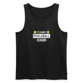 Its Always Pickleball Season - Männer Premium Bio Tank Top - Schwarz - Vorne - Michal (187cm)