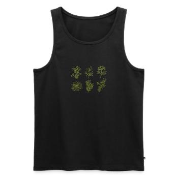 Fleurs Épices Fleuriste Chemise - Débardeur bio Premium Homme - noir - Devant - Michal (187cm)