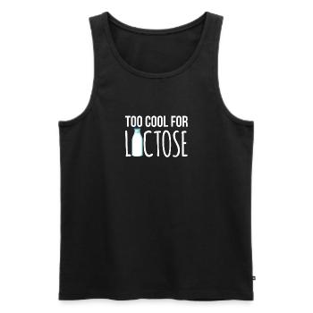Too Cool For Lactose Shirt Gift - Men's Premium Organic Tank Top - black - Front - AI Model Male 178 light (178cm)