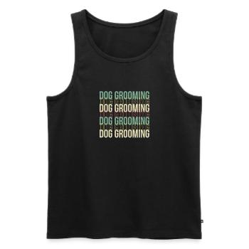 Chemise de coiffeur pour chien Retro Vintage Retro Groomer - Débardeur bio Premium Homme - noir - Devant - Michal (187cm)