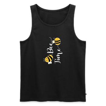 Bee Time Beekeeper Shirt Gift - Men's Premium Organic Tank Top - black - Front - Michal (187cm)