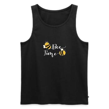Bee Time Beekeeper Shirt Gift - Men's Premium Organic Tank Top - black - Front - Michal (187cm)