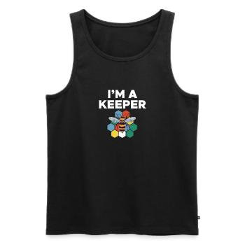 Im A Keeper Bee Shirt Cadeau - Débardeur bio Premium Homme - noir - Devant - Michal (187cm)