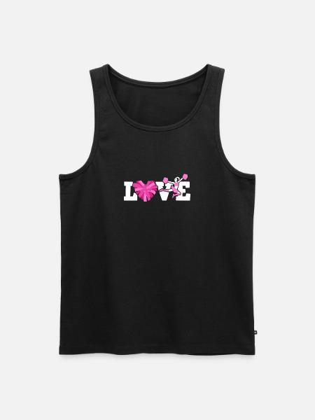 Love Cheerleading Shirt Cheerleaders - Men's Premium Organic Tank Top - black