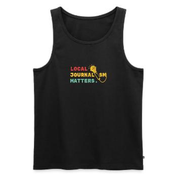 Local Journalism Matters Shirt Geschenk - Männer Premium Bio Tank Top - Schwarz - Vorne - AI Model Male 178 light (178cm)