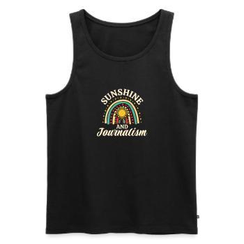 Sunshine And Journalism Shirt Gift - Men's Premium Organic Tank Top - black - Front - Michal (187cm)