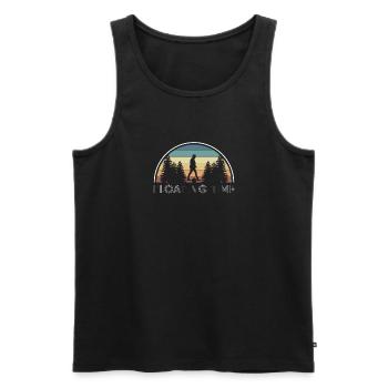 Floating Time Shirt Gift Onewheel - Men's Premium Organic Tank Top - black - Front - AI Model Male 178 light (178cm)