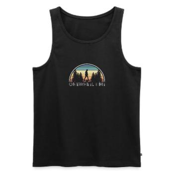 Onewheel Time Shirt Vintage Retro Gift - Men's Premium Organic Tank Top - black - Front - AI Model Male 178 light (178cm)