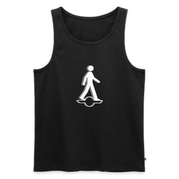 Stick Figure Onewheel Shirt Gift - Men's Premium Organic Tank Top - black - Front - AI Model Male 178 light (178cm)