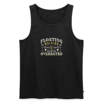 Floating Walking Is Overrated Shirt Onewheel - Men's Premium Organic Tank Top - black - Front - AI Model Male 178 light (178cm)