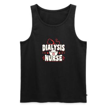 Dialysis Nurse Krankenschwester Nieren - Männer Premium Bio Tank Top - Schwarz - Vorne - AI Model Male 178 light (178cm)