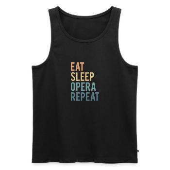 Eat Sleep Opera Repeat Shirt Geschenk - Männer Premium Bio Tank Top - Schwarz - Vorne - AI Model Male 178 light (178cm)