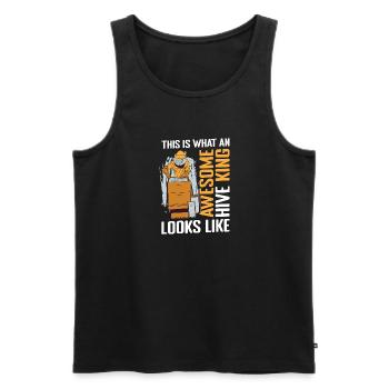 This is what an awesome hive king looks like beekeepers - Men's Premium Organic Tank Top - black - Front - Michal (187cm)