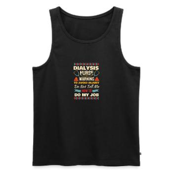 Cadeau de chemise d’infirmière en dialyse - Débardeur bio Premium Homme - noir - Devant - Michal (187cm)