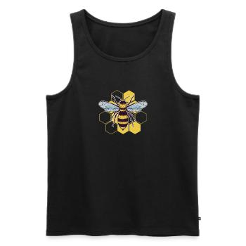 Honigwabe Beekeeper Imker Shirt Geschenk - Männer Premium Bio Tank Top - Schwarz - Vorne - AI Model Male 178 light (178cm)