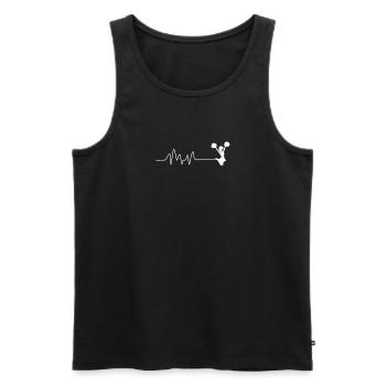 Herzschlag Herzlinie Herzfrequenz Cheerleading - Männer Premium Bio Tank Top - Schwarz - Vorne - Michal (187cm)