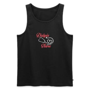 Dialysis Nurse Shirt - Men's Premium Organic Tank Top - black - Front - Michal (187cm)