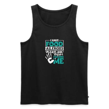 I Have Foot Allergies Shirt Gift - Men's Premium Organic Tank Top - black - Front - Michal (187cm)