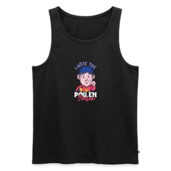 Je déteste la chemise de saison du pollen - Débardeur bio Premium Homme - noir - Devant - AI Model Male 178 light (178cm)