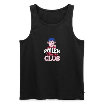 Cadeau de chemise Pollen Allergy Club - Débardeur bio Premium Homme - noir - Devant - AI Model Male 178 light (178cm)