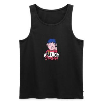 Allergy Season Shirt Gift - Men's Premium Organic Tank Top - black - Front - AI Model Male 178 light (178cm)