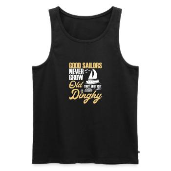 Good Sailors Never Grow Old They... - Männer Premium Bio Tank Top - Schwarz - Vorne - AI Model Male 178 light (178cm)