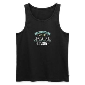 Good Sailors Never Grow Old They... - Männer Premium Bio Tank Top - Schwarz - Vorne - AI Model Male 178 light (178cm)