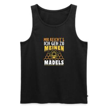 Mir Reichts Ich Geh Zu Meinen Mädels - Männer Premium Bio Tank Top - Schwarz - Vorne - AI Model Male 178 light (178cm)