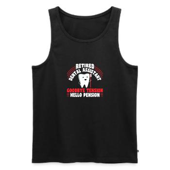 Rentner Pension Pensionist Zahnarzt - Männer Premium Bio Tank Top - Schwarz - Vorne - Michal (187cm)