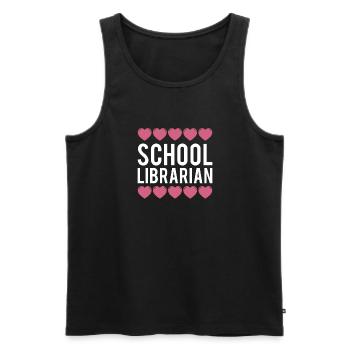 School Librarian Geschenk Schule - Männer Premium Bio Tank Top - Schwarz - Vorne - AI Model Male 178 light (178cm)